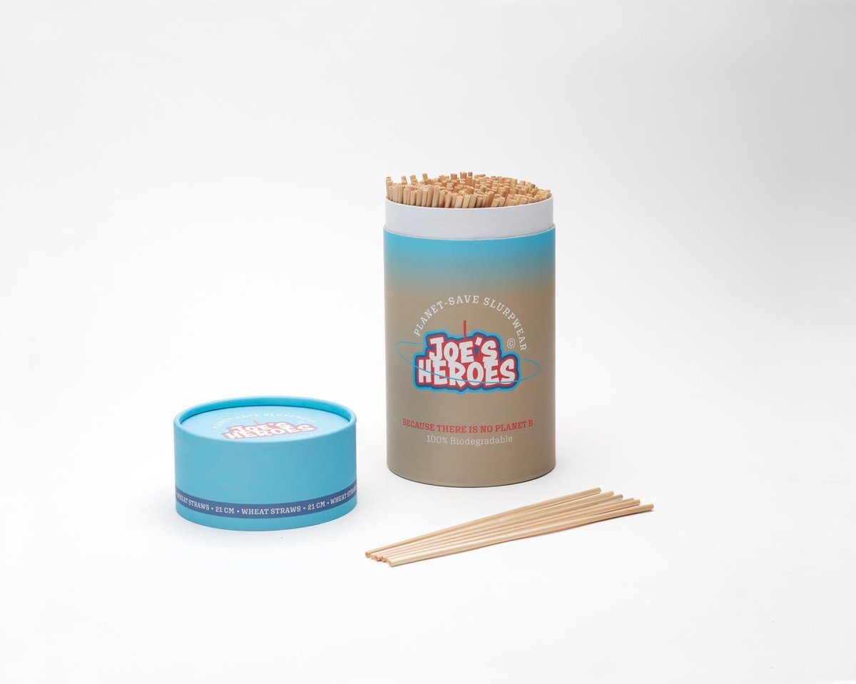 Strorietjes 500 stuks 21 cm - Joes Heroes | eco-friendly and biodegradable | duurzaam & biologisch afbreekbaar | milieuvriendelijke rietjes |500 stuks | milieubewust | composteerbaar